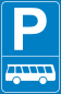 Preview: Parkplatzschild P Blau nur für Bus